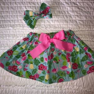 “Two”tti Fruity themed skirt and bow